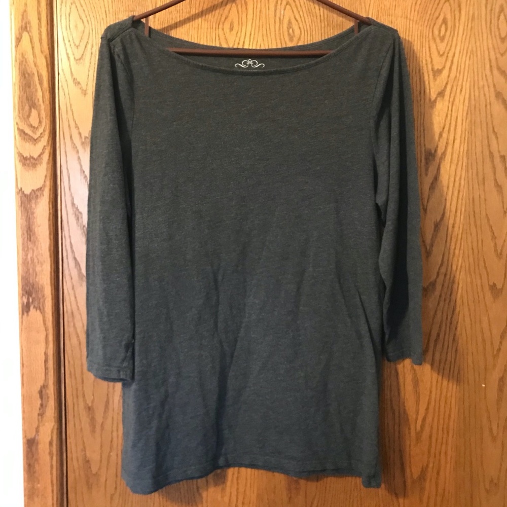 Boat Neck Long Sleeve Top